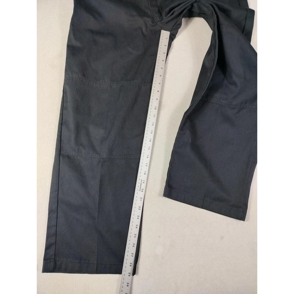 Dickies Pants Mens 40 Black Relaxed Fit Chino Workwear Utility Double Knees